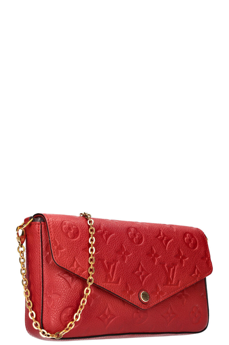 LOUIS VUITTON Felicie Pochette MNG Empreinte Red AWE - Image 3