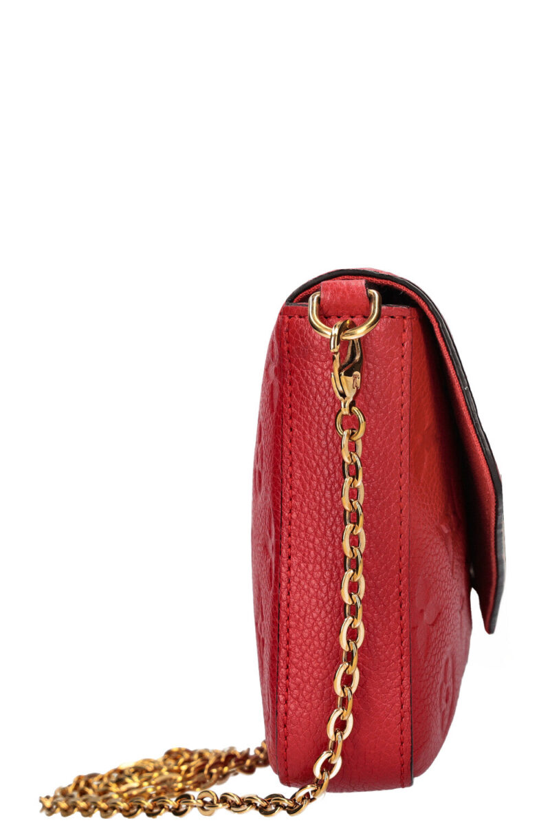LOUIS VUITTON Felicie Pochette MNG Empreinte Red AWE - Image 4