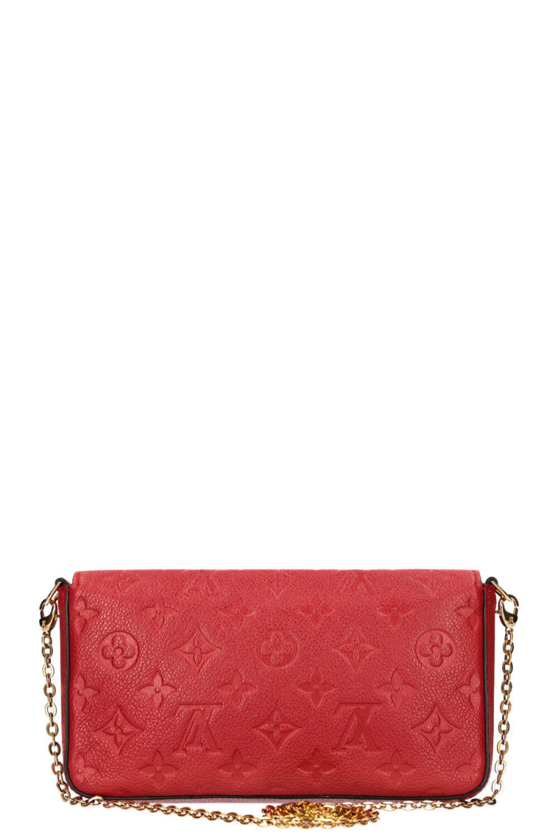 LOUIS VUITTON Felicie Pochette MNG Empreinte Red AWE - Image 5