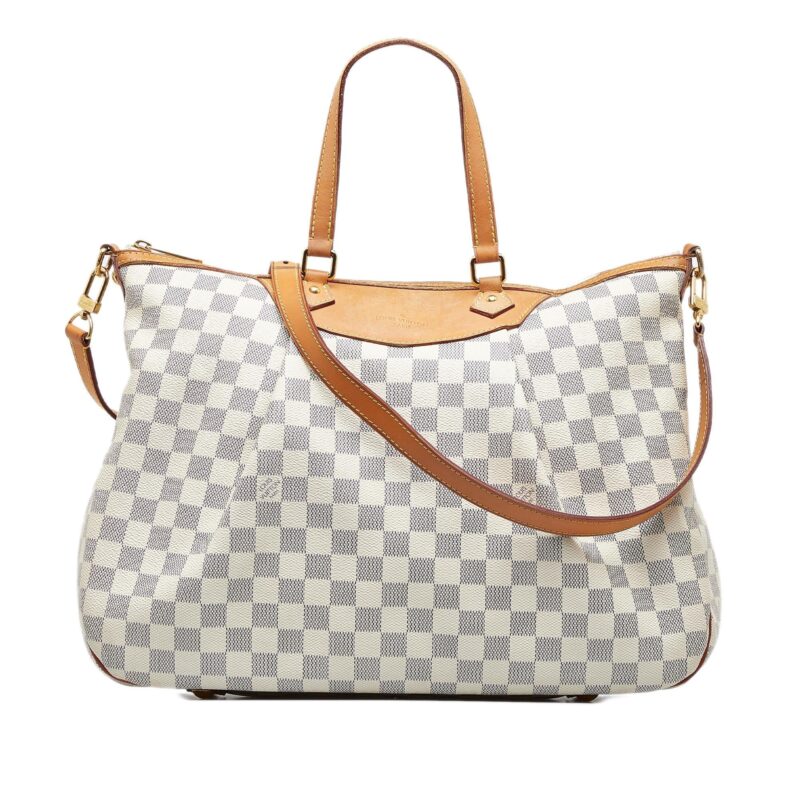 Louis Vuitton Damier Azur Siracusa GM (SHG-rgamPl) AWE - Image 14