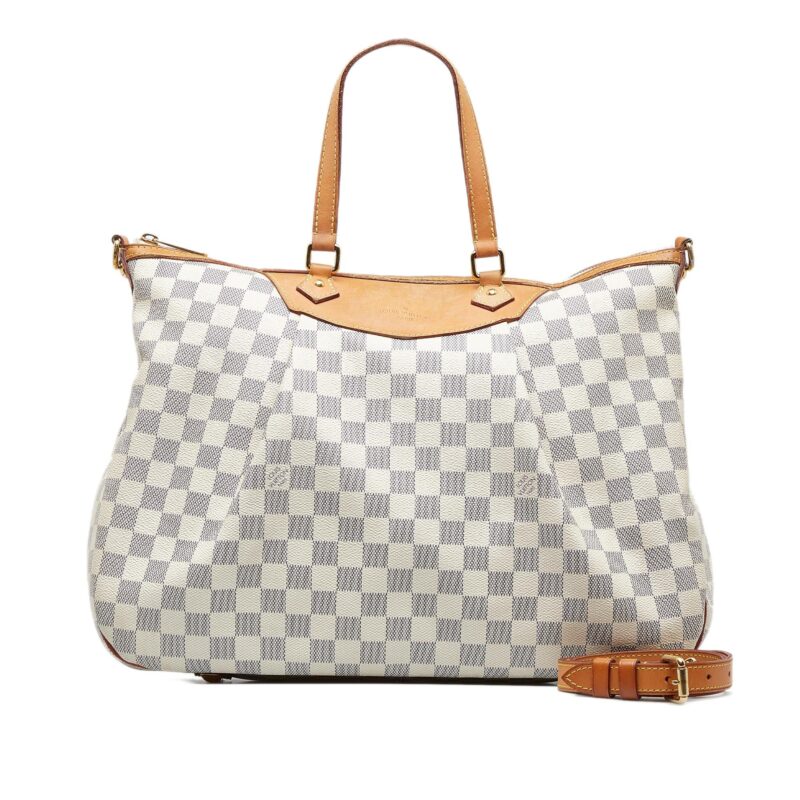 Louis Vuitton Damier Azur Siracusa GM (SHG-rgamPl) AWE - Image 4