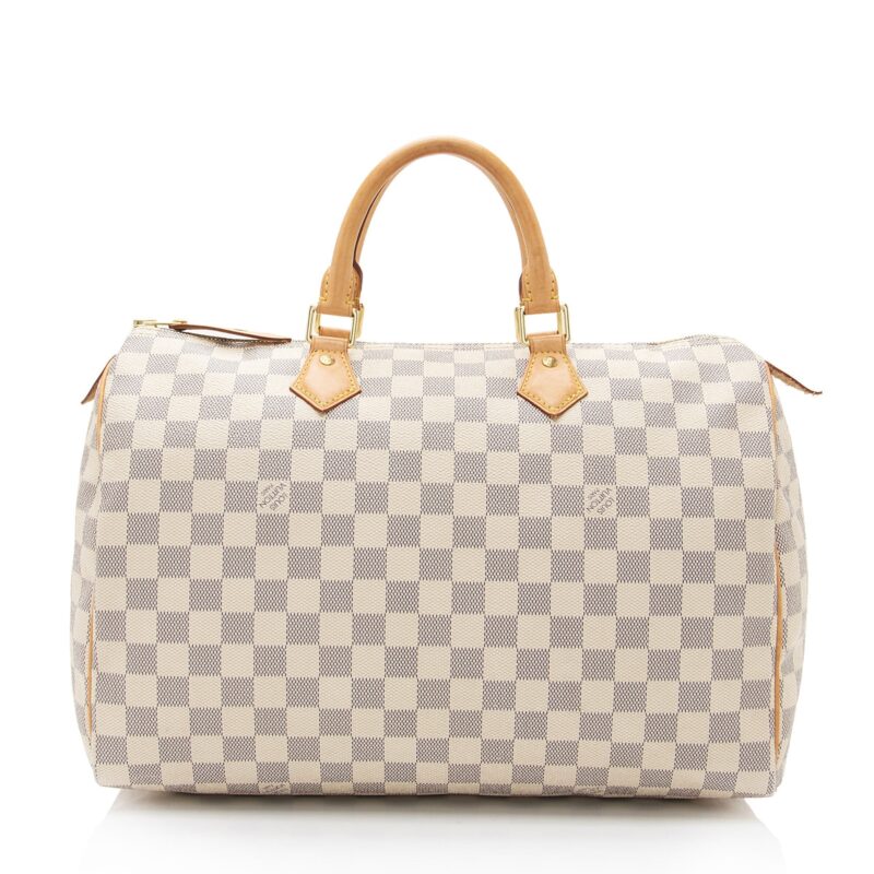 Louis Vuitton Damier Azur Speedy 35 Satchel (SHF-Sjma9Y) AWE - Image 2