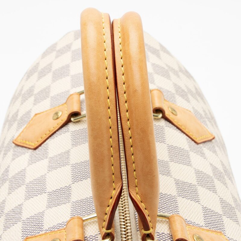 Louis Vuitton Damier Azur Speedy 35 Satchel (SHF-Sjma9Y) AWE - Image 18
