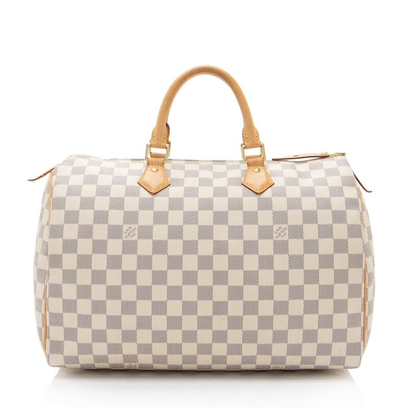 Louis Vuitton Damier Azur Speedy 35 Satchel (SHF-Sjma9Y) AWE - Image 20