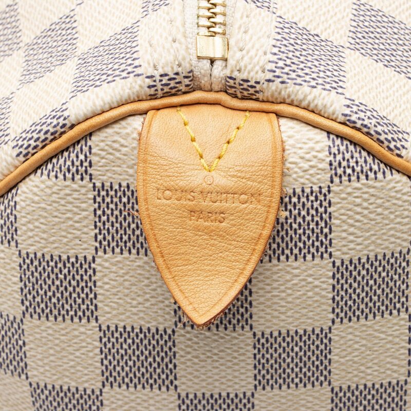 Louis Vuitton Damier Azur Speedy 35 Satchel (SHF-Sjma9Y) AWE - Image 7