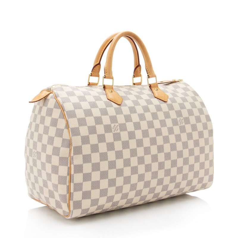 Louis Vuitton Damier Azur Speedy 35 Satchel (SHF-Sjma9Y) AWE
