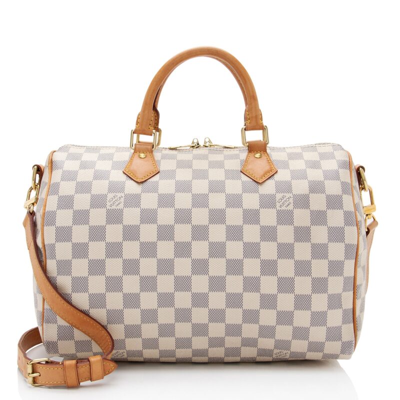 Louis Vuitton Damier Azur Speedy Bandouliere 30 Satchel (SHF-HJLROz) AWE - Image 20