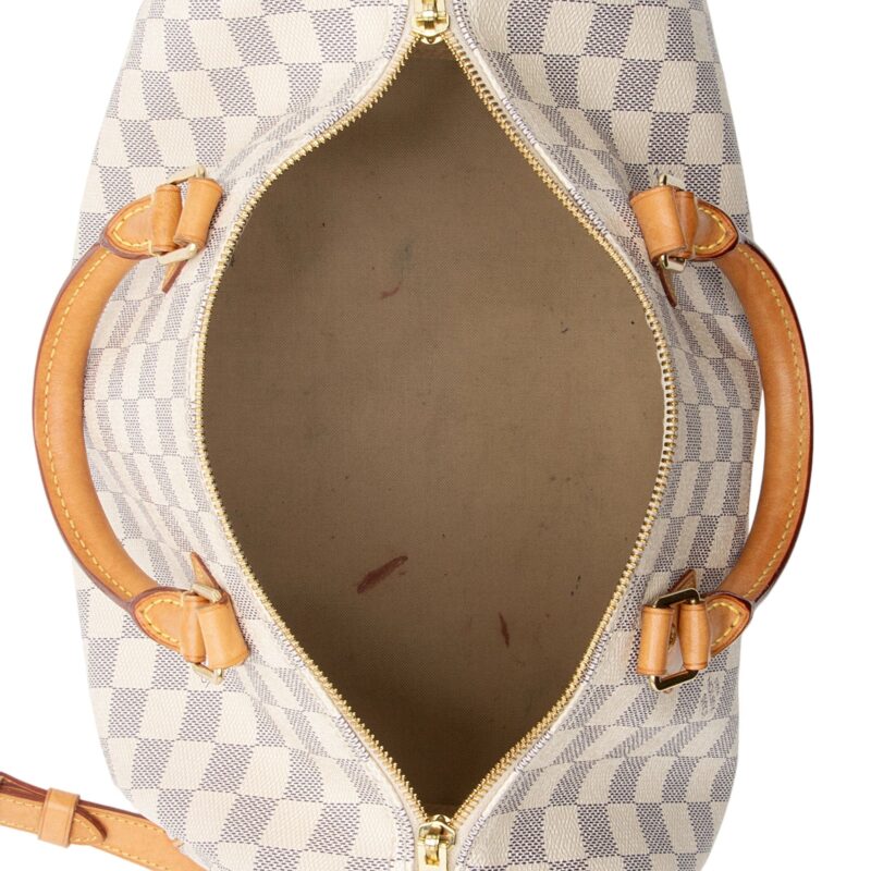 Louis Vuitton Damier Azur Speedy Bandouliere 30 Satchel (SHF-HJLROz) AWE - Image 6