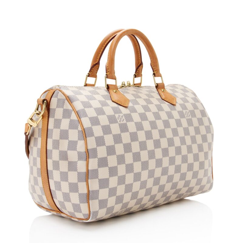 Louis Vuitton Damier Azur Speedy Bandouliere 30 Satchel (SHF-HJLROz) AWE
