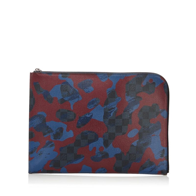 Louis Vuitton Damier Cobalt Camouflage Pochette Jour GM (SHG-36886) AWE - Image 9