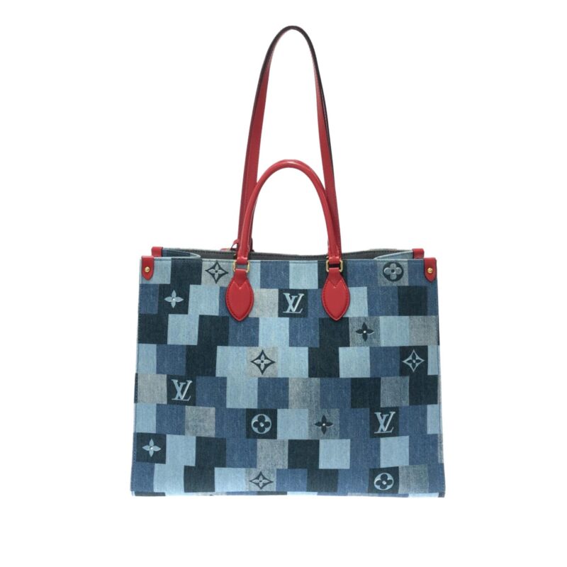 Louis Vuitton Damier Denim Onthego GM (SHG-Dva1Zr) AWE - Image 2