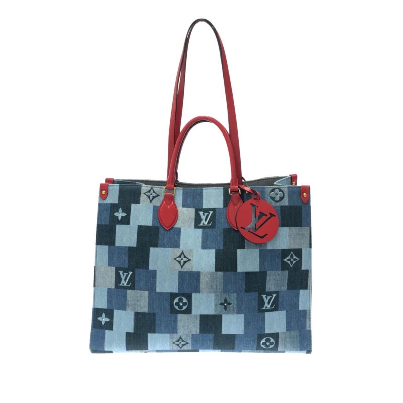 Louis Vuitton Damier Denim Onthego GM (SHG-Dva1Zr) AWE - Image 13