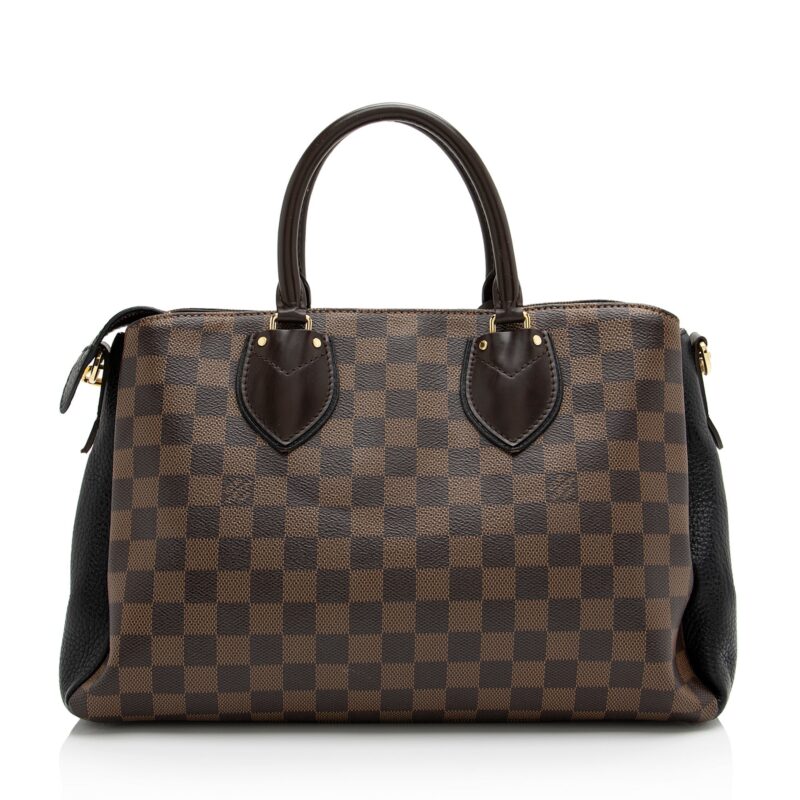 Louis Vuitton Damier Ebene Cuir Taurillon Normandy Satchel (SHF-23318) AWE - Image 2