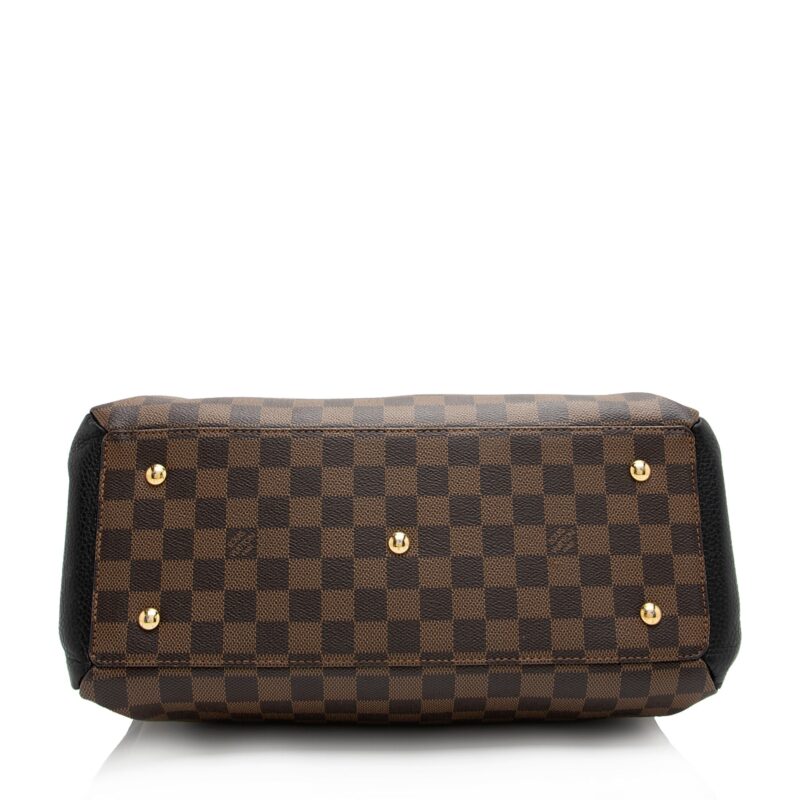 Louis Vuitton Damier Ebene Cuir Taurillon Normandy Satchel (SHF-23318) AWE - Image 3