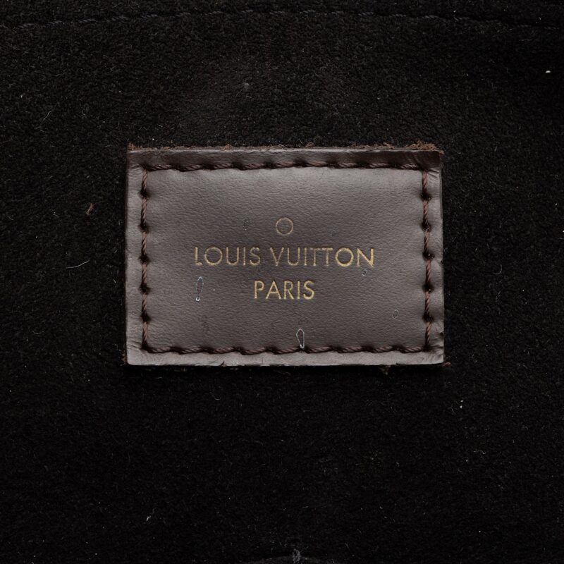Louis Vuitton Damier Ebene Cuir Taurillon Normandy Satchel (SHF-23318) AWE - Image 9