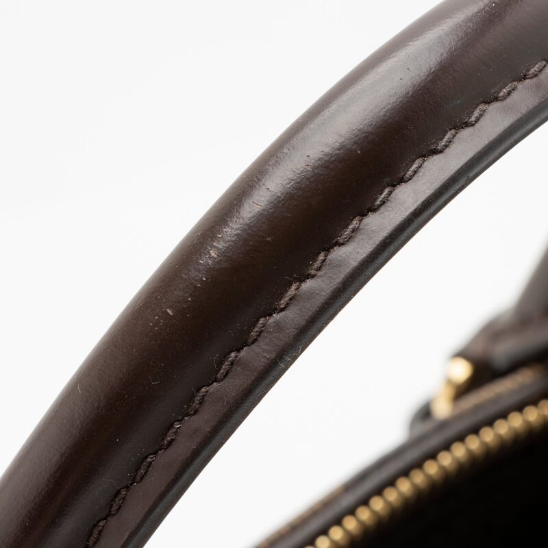 Louis Vuitton Damier Ebene Cuir Taurillon Normandy Satchel (SHF-23318) AWE - Image 11