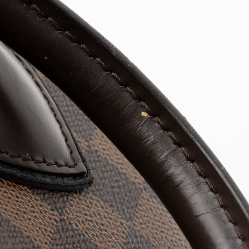 Louis Vuitton Damier Ebene Cuir Taurillon Normandy Satchel (SHF-23318) AWE - Image 12