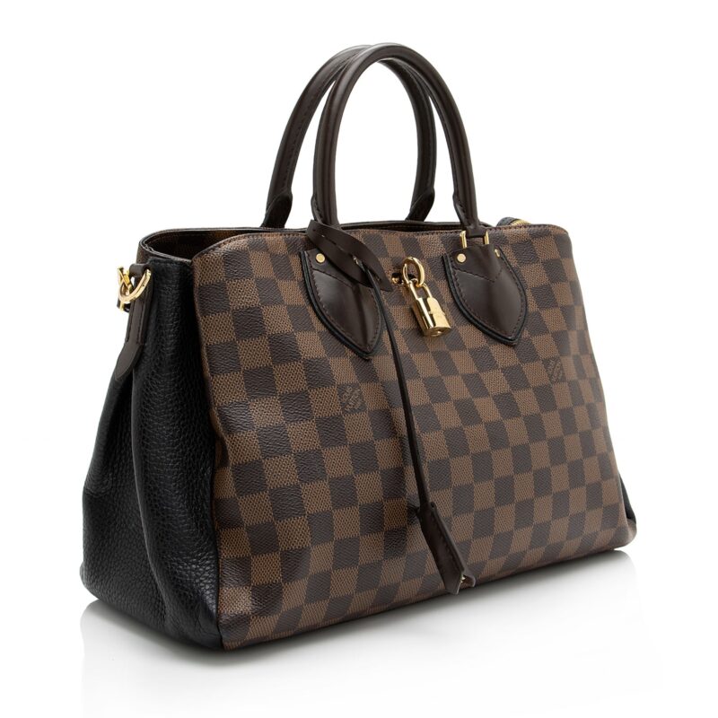 Louis Vuitton Damier Ebene Cuir Taurillon Normandy Satchel (SHF-23318) AWE
