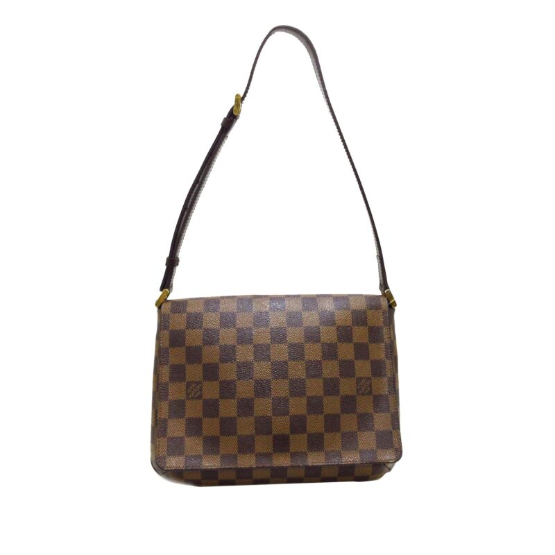 Louis Vuitton Damier Ebene Musette Tango Short Strap (SHG-e3sq6r) AWE - Image 11