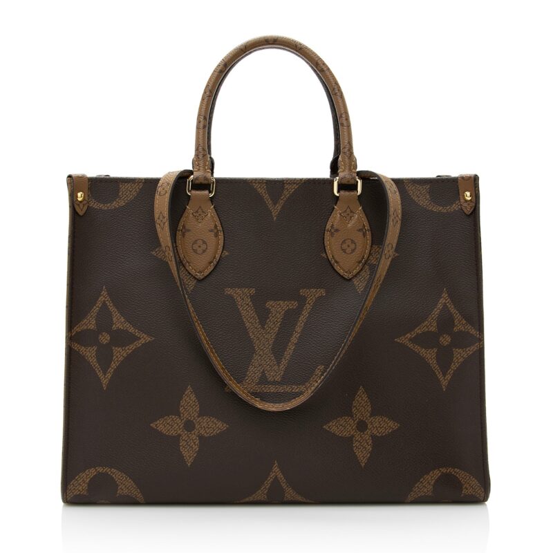 Louis Vuitton Giant Monogram Canvas Onthego MM Tote (SHF-22343) AWE - Image 12