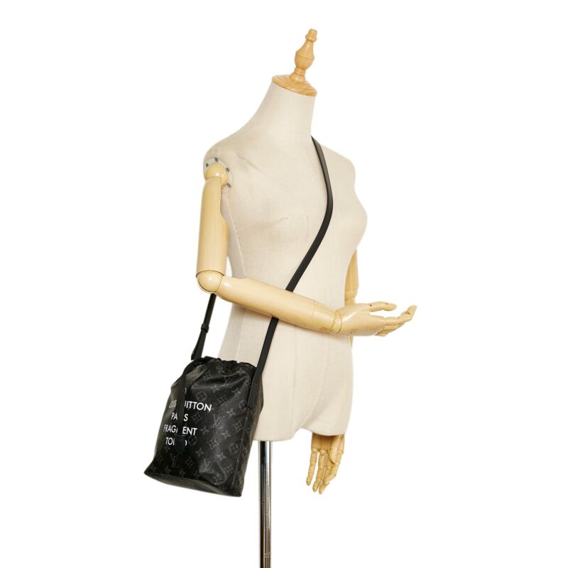 Louis Vuitton LV X Fragment Monogram Eclipse Bucket Bag (SHG-MQ6c0d) AWE - Image 4