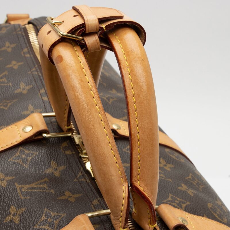 Louis Vuitton Monogram Canvas Keepall Bandouliere 55 Duffle Bag AWE - Image 14
