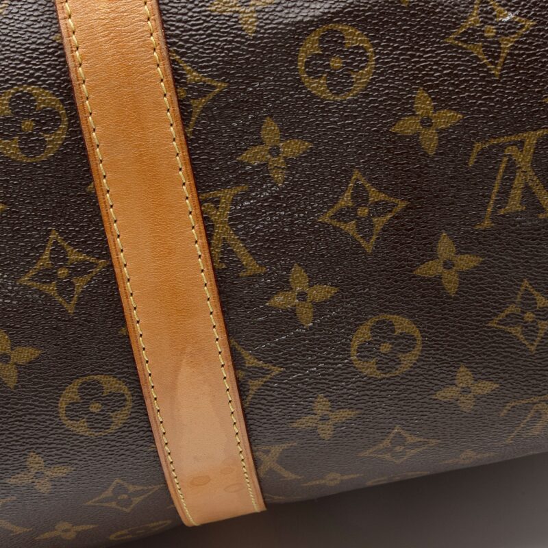 Louis Vuitton Monogram Canvas Keepall Bandouliere 55 Duffle Bag AWE - Image 17