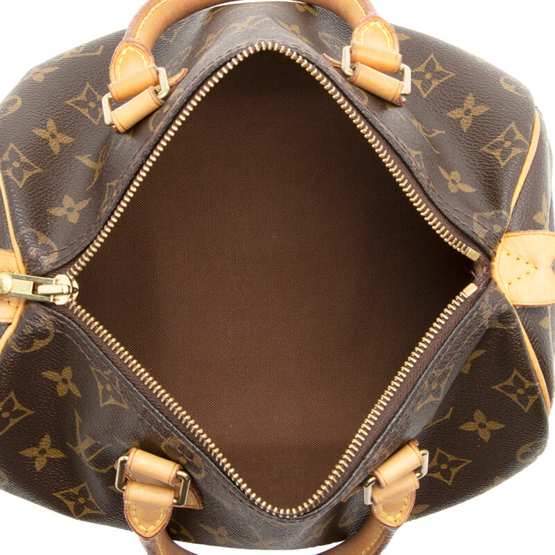 Louis Vuitton Monogram Canvas Speedy 25 Satchel (SHF-20295) AWE - Image 6