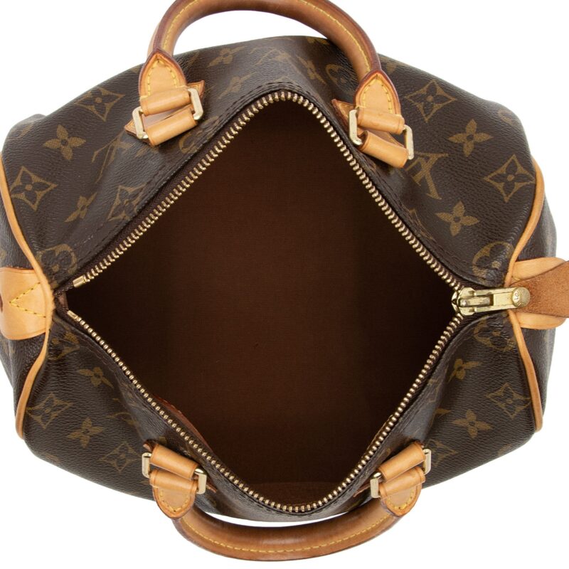 Louis Vuitton Monogram Canvas Speedy 25 Satchel (SHF-gBtHE6) AWE - Image 6