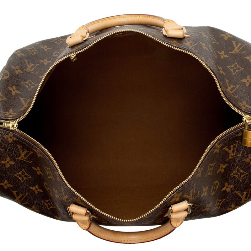 Louis Vuitton Monogram Canvas Speedy Bandouliere 40 Satchel (SHF-sorosO) AWE - Image 6
