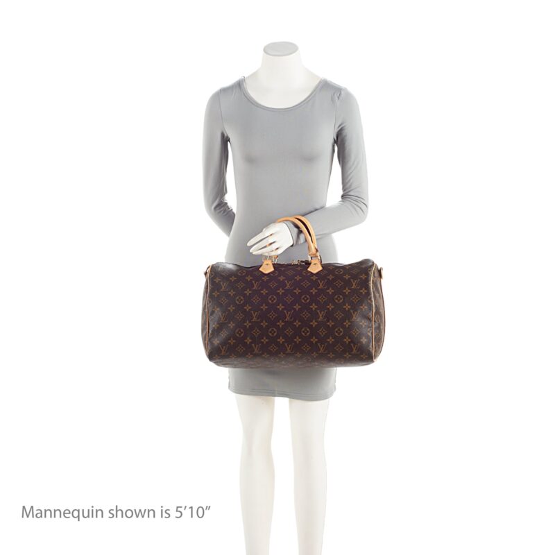 Louis Vuitton Monogram Canvas Speedy Bandouliere 40 Satchel (SHF-sorosO) AWE - Image 4