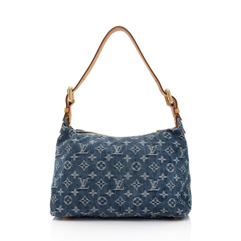 Louis Vuitton Monogram Denim Baggy PM Shoulder Bag (SHF-ryLUhk) AWE - Image 2