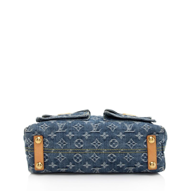 Louis Vuitton Monogram Denim Baggy PM Shoulder Bag (SHF-ryLUhk) AWE - Image 3