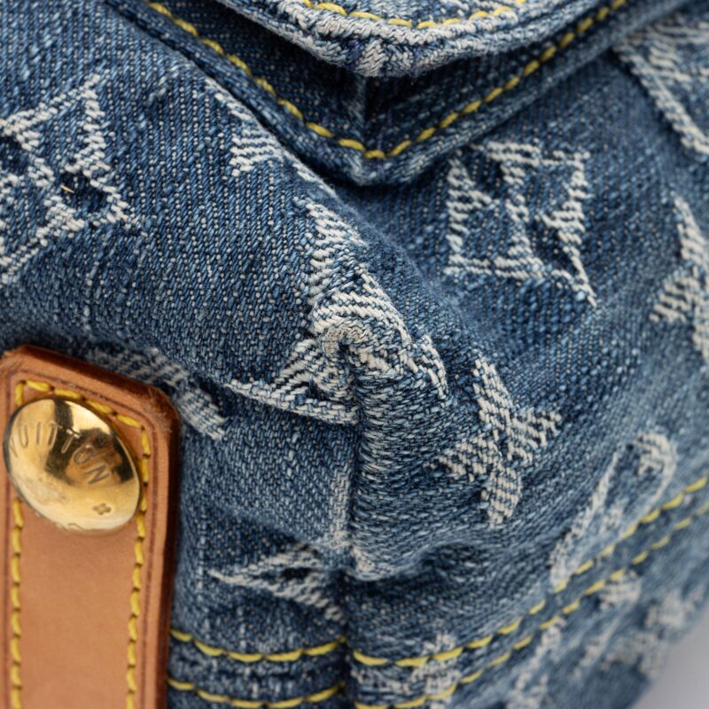 Louis Vuitton Monogram Denim Baggy PM Shoulder Bag (SHF-ryLUhk) AWE - Image 18