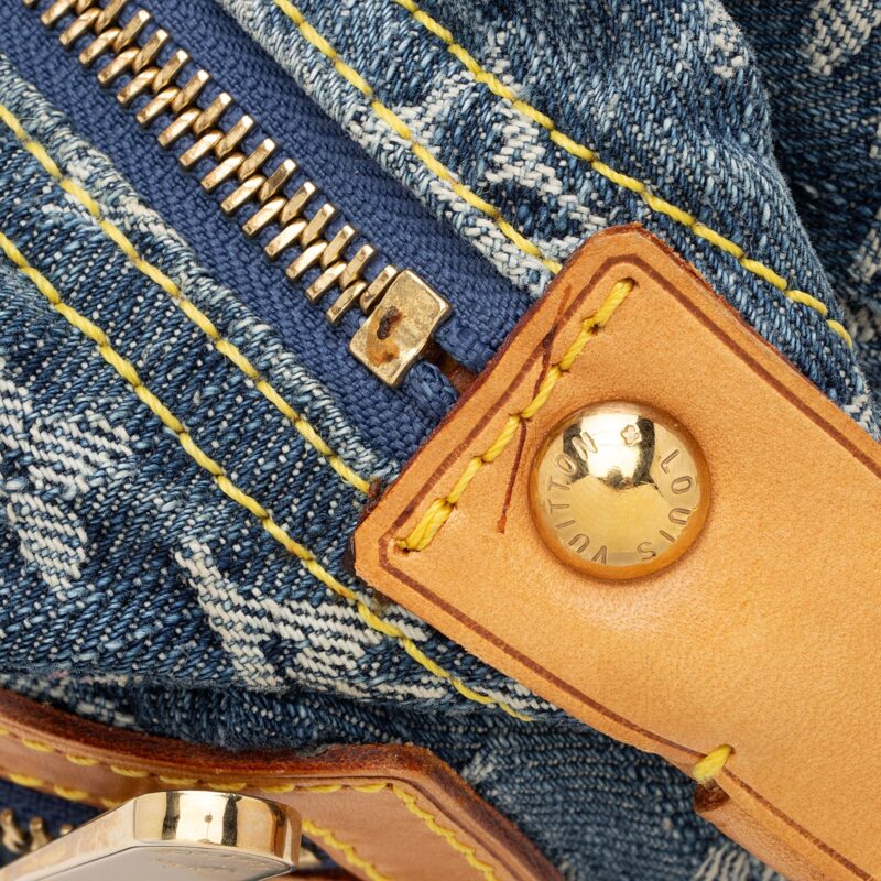 Louis Vuitton Monogram Denim Baggy PM Shoulder Bag (SHF-ryLUhk) AWE - Image 10