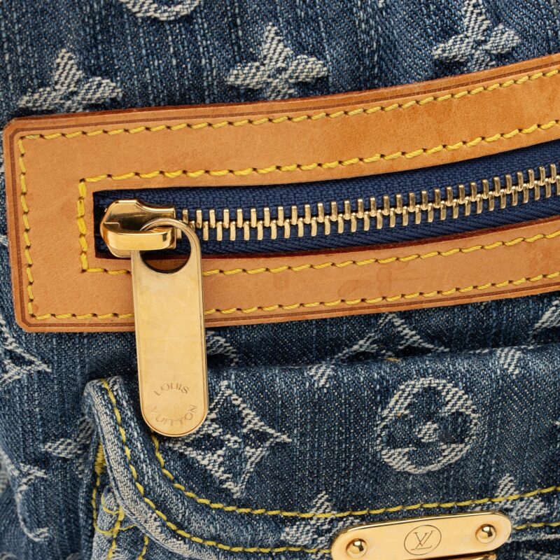 Louis Vuitton Monogram Denim Baggy PM Shoulder Bag (SHF-ryLUhk) AWE - Image 14