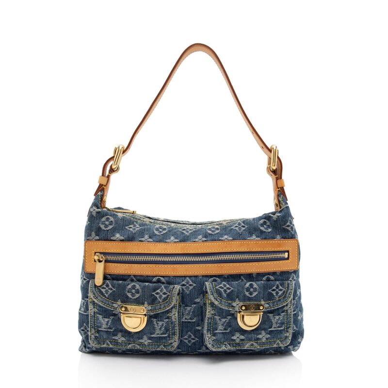 Louis Vuitton Monogram Denim Baggy PM Shoulder Bag (SHF-ryLUhk) AWE - Image 19