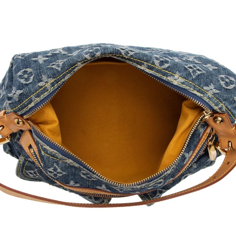 Louis Vuitton Monogram Denim Baggy PM Shoulder Bag (SHF-ryLUhk) AWE - Image 6