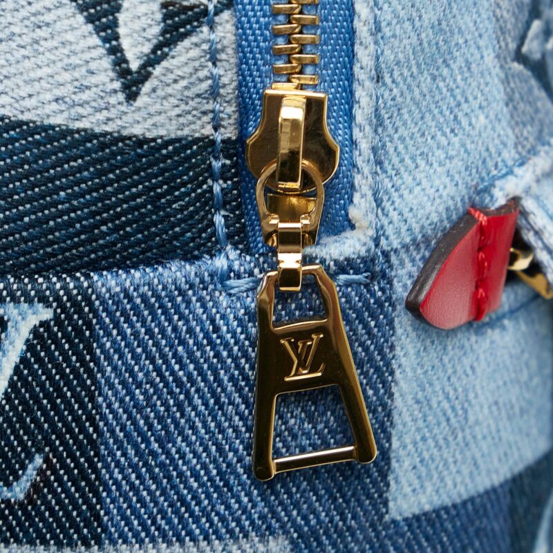 Louis Vuitton Monogram Denim Patchwork  Palm Springs Mini (SHG-EoD27m) AWE - Image 8