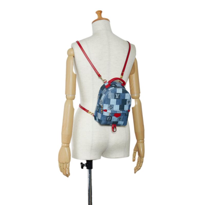 Louis Vuitton Monogram Denim Patchwork  Palm Springs Mini (SHG-EoD27m) AWE - Image 4