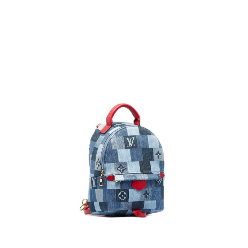 Louis Vuitton Monogram Denim Patchwork  Palm Springs Mini (SHG-EoD27m) AWE