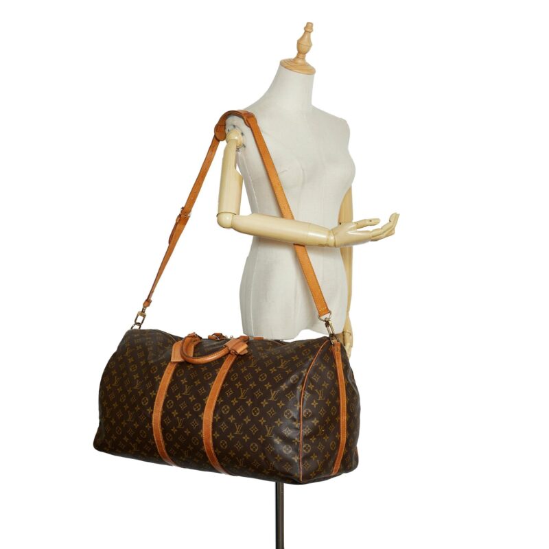 Louis Vuitton Monogram Keepall Bandouliere 60 (SHG-5VA39a) AWE - Image 11