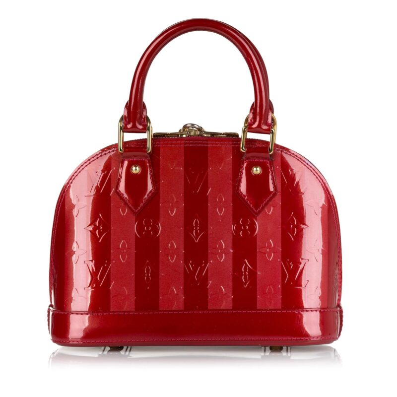 Louis Vuitton Vernis Rayures Alma BB (SHG-35013) AWE - Image 2