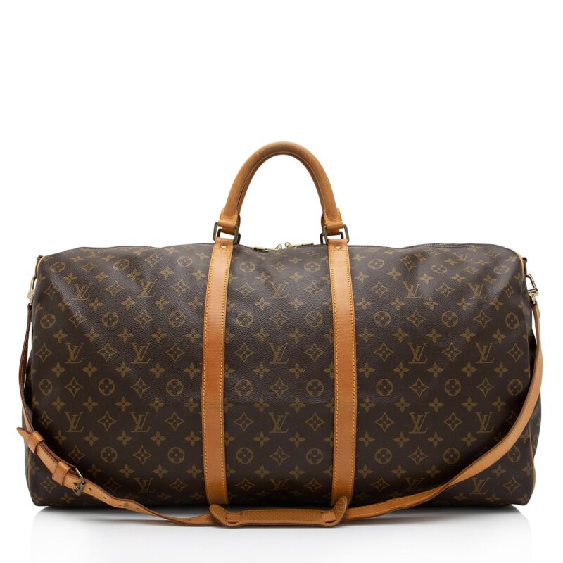 Louis Vuitton Vintage Monogram Canvas Keepall Bandouliere 60 Duffle Bag (SHF-sySr8G) AWE - Image 20