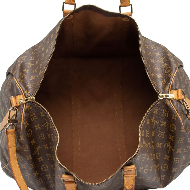 Louis Vuitton Vintage Monogram Canvas Keepall Bandouliere 60 Duffle Bag (SHF-sySr8G) AWE - Image 6