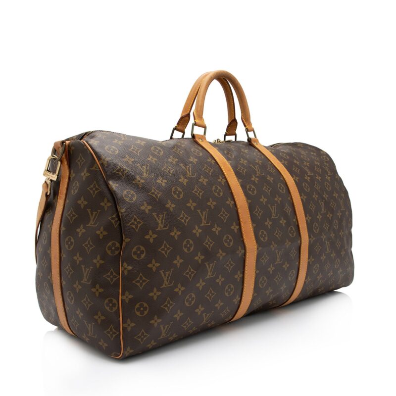 Louis Vuitton Vintage Monogram Canvas Keepall Bandouliere 60 Duffle Bag (SHF-sySr8G) AWE