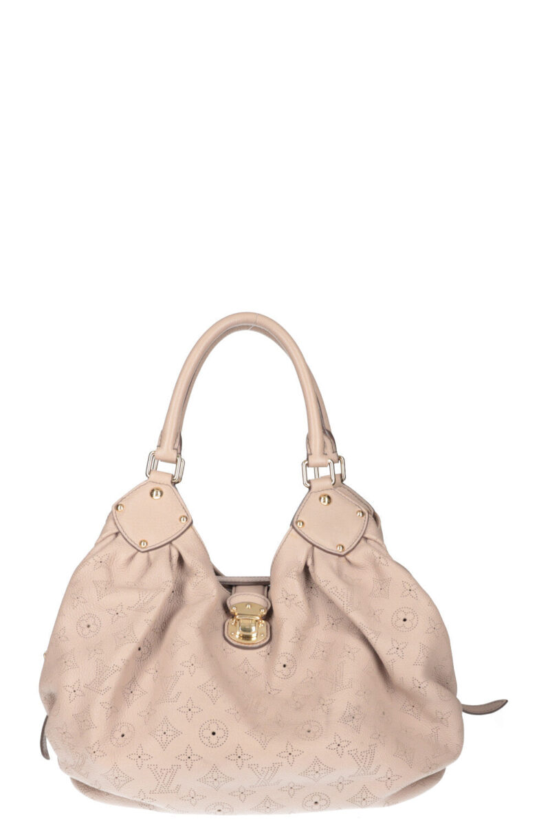 LOUIS VUITTON L Hobo Bag Mahina Leather Greige AWE - Image 10