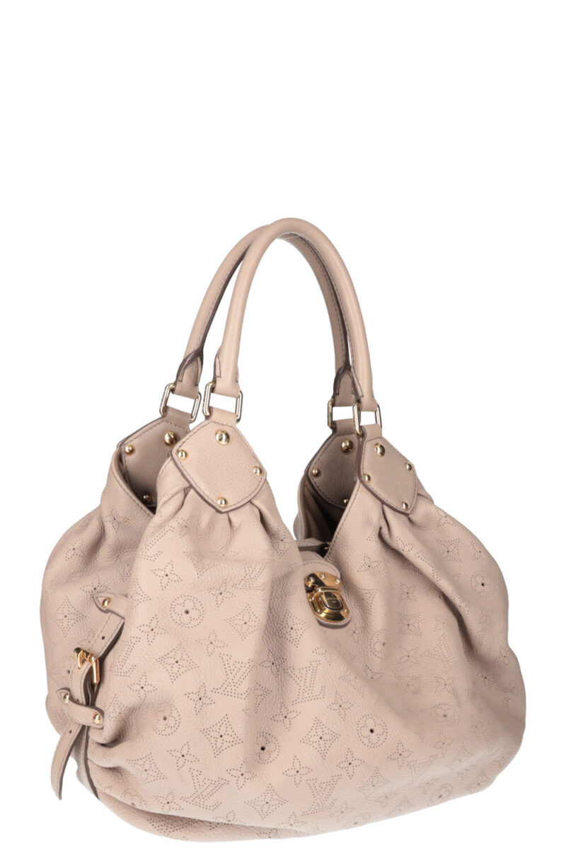 LOUIS VUITTON L Hobo Bag Mahina Leather Greige AWE - Image 2