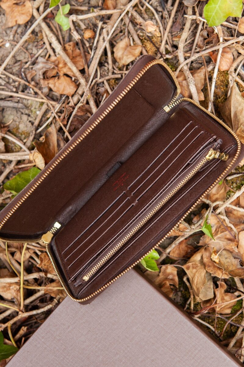 LOUIS VUITTON Grande Zip Around Wallet Damier Ebene AWE - Image 3
