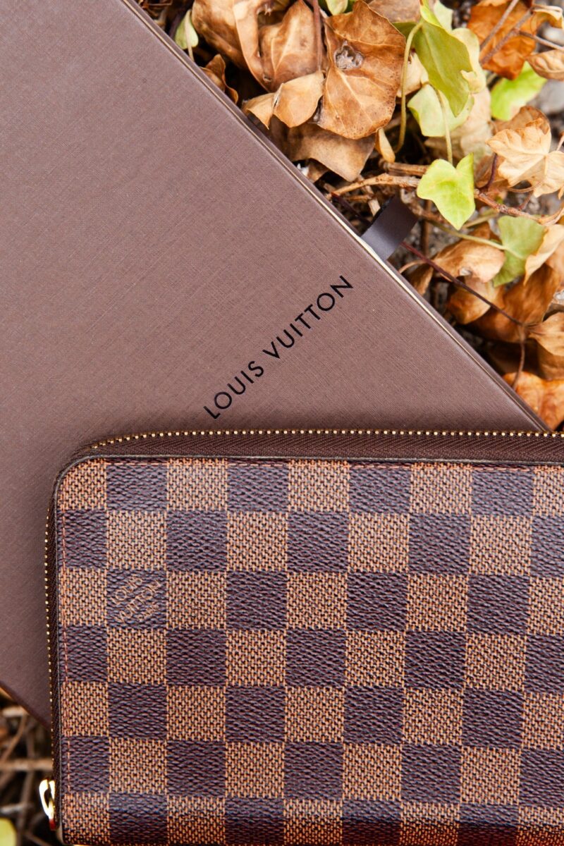 LOUIS VUITTON Grande Zip Around Wallet Damier Ebene AWE